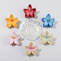 1 ud. Pinzas de Pelo Vintage Coloridas con Diseño de Flor y Huevo para Mujer, Horquillas de Pelo de Tiburón para Vacaciones en la Playa, Accesorios de Pelo, Joyería