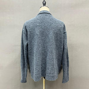 Design personnalisé détachable en fourrure <span class=keywords><strong>v</strong></span>éritable poche simple boutonnage pull col <span class=keywords><strong>V</strong></span> tricoté cardigan pour les femmes - Product Image 4