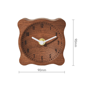 <span class=keywords><strong>Horloge</strong></span> de table analogique en bois massif portable EMAF, design cube, avec alarme, idéale pour la décoration de salle de classe, cadeau promotionnel mignon - Product Image 5