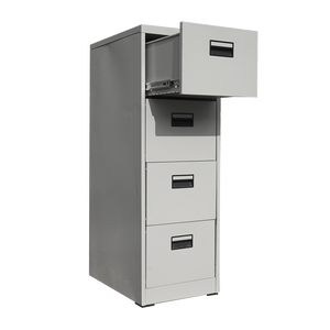 Hot Bán thiết kế hiện đại 4 ngăn kéo Hộp Thẻ tập tin tủ có thể khóa trắng kim loại văn phòng lưu trữ tủ cho các trường học khách sạn siêu thị - Product Image 1