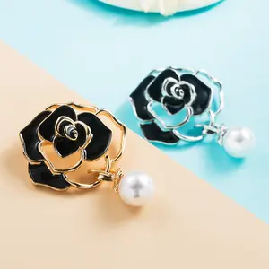 2024 New Rose Pearl Brooch Designer Women Fashion Flowers Brooches For Shirt Tie Clips