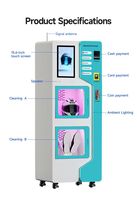 OuYuan Machine de nettoyage de casques intelligente en libre-service avec désinfection UVC, séchage par atomisation, double compartiment et options de paiement multiples
