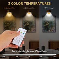 Sunaluna Lot de 3 lampes murales en plastique pour photos, télécommande, variateur d'intensité, minuterie, 3 modes d'éclairage, lampes magnétiques pour affichage d'art