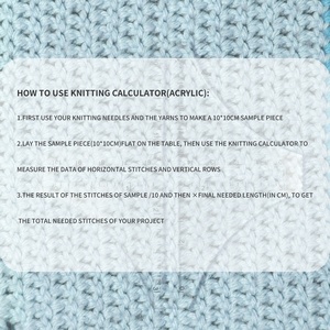 बेन YEDD एक्रिलिक बुनाई घनत्व गेज टांके की संख्या कैलकुलेटर शासक पारदर्शी काउंटर गणना उपकरण मैनुअल बुनाई - Product Image 4