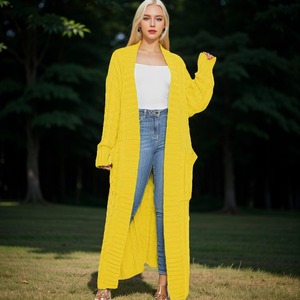 Bestseller Manteau à poches torsadées Automne Hiver Nouveauté pour la mode féminine européenne et américaine Veste élégante <span class=keywords><strong>Cardigan</strong></span> décontracté - Product Image 2