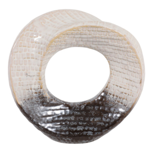 Scultura decorativa moderna in ceramica a forma di anello, pezzo d'arredo per casa, ufficio, bagno, soggiorno, opera d'arte. - Product Image 4