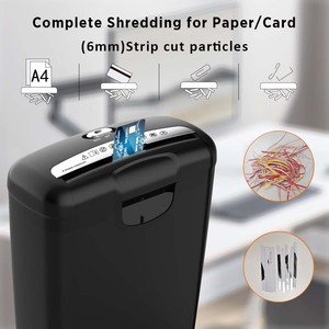 Déchiqueteuse <span class=keywords><strong>de</strong></span> papier à coupe en bande pour bureau à domicile, 6 feuilles, niveau <span class=keywords><strong>de</strong></span> sécurité P-2, bac <span class=keywords><strong>de</strong></span> 10L, pour documents A4 - Product Image 3