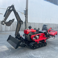 Traktor Mini Crawler Multifungsi 25HP untuk Kebun Anggur di Lereng Bukit, OEM Kustom, Traktor Beroda Rantai Diesel