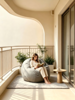 Fauteuil paresseux individuel en forme de pouf, rembourrage en éponge de haute qualité, chaise longue portable pour le sol, mobilier minimaliste pour la maison, salon