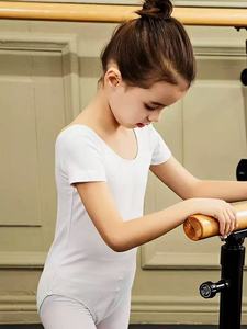 Body da Danza Classica Rosa a Maniche Corte, Abbigliamento Base per Ballerine, Outfit per Esibizioni di <span class=keywords><strong>Ginnastica</strong></span> per Ragazze - Product Image 5