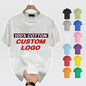 Flagnshow Venta al por Mayor Camisetas Unisex 100% Algodón 180 GSM con Serigrafía, Corte Regular, Logotipo Personalizado y Diseño DIY para Promoción - Product Image 1
