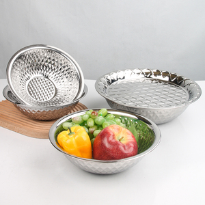 Bol profond rond en acier inoxydable Offre Spéciale, lavage des aliments, bassin à <span class=keywords><strong>salade</strong></span> avec couvercle - Product Image 1