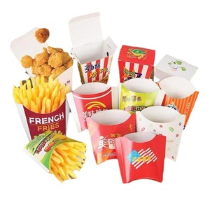Boîte à poulet frit pour <span class=keywords><strong>petite</strong></span> entreprise personnalisée, biodégradable, écologique, vintage, pliable, en carton ivoire - Product Image 2