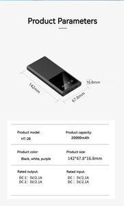 Mobil güç banka 20000 mAh OEM taşınabilir şarj cihazı harici pil 20000 mAH güç bankalar hediyeler