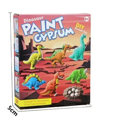 夏の新しい売れ筋楽しい人気のエンターテインメントノベルティ楽しいカラフルなDIY恐竜塗装石膏子供のおもちゃ