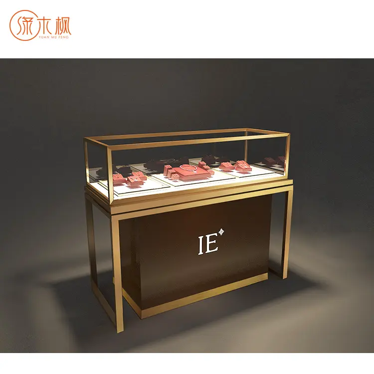 Factory Sale Price Jewelry Wall Showcase Hot-selling LED Glass Jewelry Store Design Display Wholesale