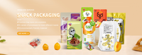 Sachet d'emballage alimentaire auto-scellant pour chips, poudre de spores de durian séchées, thé, personnalisé, qualité alimentaire, avec fermeture éclair supérieure