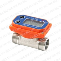 Débitmètre électronique à turbine DN25 SUS 1 pouce (25 mm) 20-280 L/min pour eau, affichage numérique LCD avec alimentation par batterie