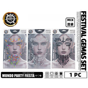 SET di adesivi decorativi per viso e corpo FESTIVAL 02 #61870 - Product Image 1