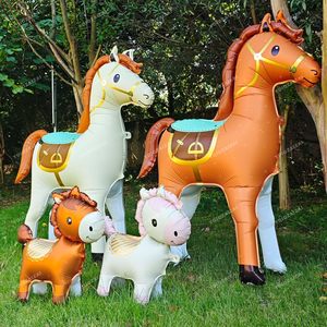 Durable Animated Animal Foil <b>Balloons</b> <b>Walking</b> Wheels Ropes-Elephant Unicorn Lion Rabbit Designs for Adult Parties Promotions - Product Image 6