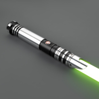 Sable de luz de una pieza para Dropshipping, con oscilación suave, luz base, espada de color infinito, juguete luminoso Neopixel, coleccionable divertido
