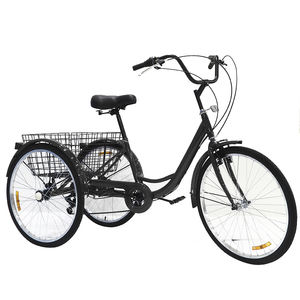 Venta caliente de la fábrica de China neumáticos familiares bicicletas de pedal de una sola velocidad 3 ruedas <span class=keywords><strong>tribike</strong></span> bicicleta triciclo para adultos con asientos - Product Image 4