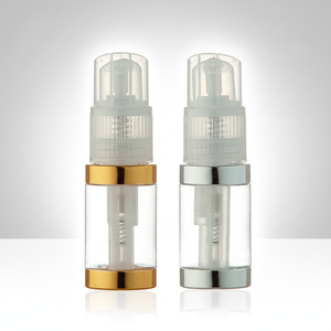 Botella de Spray Corporal de Plástico Plateado y Dorado de 80 ml con Bomba, Recargable, Envase para Cuidado Personal - Product Image 1