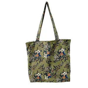 Customized All Printing Large Capacity Cheap Cotton Bag Vintage Shopping 100% Canvas Tote Bag