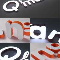 Letrero LED Acrílico 3D para Exteriores, Letras de Canal con Iluminación Frontal, IP65 Impermeable, Personalizable para Tiendas, Centros Comerciales, Hospitales, Publicidad