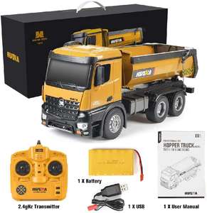 Camion RC HUINA 1573 <span class=keywords><strong>2022</strong></span>, 2,4 GHz, 10 canaux, 1/14, camions, bulldozer en métal, recharge RTR, véhicule de chantier, jouets pour enfants - Product Image 5