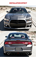 Kit de conversion extérieur style SRT PNB pour Dodge Charger 2008-2014 : pare-chocs avant et arrière, lèvre arrière, embouts d'échappement