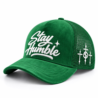 Casquette Trucker Personnalisée en Daim 5 Panneaux avec Filet, Fermeture Snapback, Logo Brodé 3D, Respirante, Style Vintage, Chapeau Streetwear d'Extérieur pour Hommes et Femmes