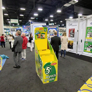 Tùy chỉnh bán lẻ Pop Up sô cô la kẹo đồ ăn nhẹ sàn hiển thị đứng sóng thực phẩm đầy màu sắc giấy carton hiển thị các tông Giá - Product Image 2