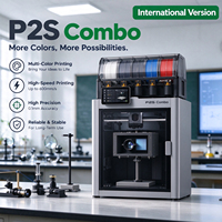 Imprimante 3D FDM multicolore de bureau fermée, vitesse d'impression rapide automatique 600 mm/s, combo P2S original