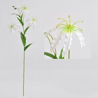 Großhandel Real Touch Künstliche 3 Köpfe Feuer lilie Blume Gloriosa Superba Dekorative Flammen lilie für Party Hotel Dekoration