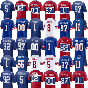 Camisetas Deportivas Unisex NF L de Nueva <span class=keywords><strong>York</strong></span>, 8 Jones, 12 Waller, 56 <span class=keywords><strong>Taylor</strong></span>, Jersey de Fútbol Americano Bordado - Product Image 1