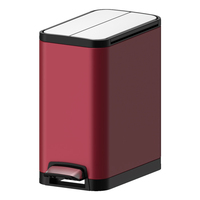 Tempat Sampah Dapur JAVA 30L Top Double Open SS304 Pedal Bin dengan Tutup Soft Close dan 2 Tempat Sampah