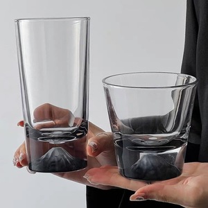 Tazza di vetro di montagna <span class=keywords><strong>Fuji</strong></span> nero profondo Lelyi nel Design creativo di nicchia tazza di caffè di montagna della neve - Product Image 1
