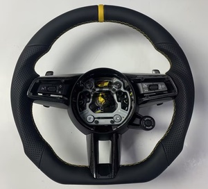 Volante Deportivo YLD Personalizado de Fibra de Carbono con Alcántara y LED, Compatible con <span class=keywords><strong>Porsche</strong></span> 718 911 971 959 992 <span class=keywords><strong>Boxster</strong></span> 997 Macan - Product Image 3