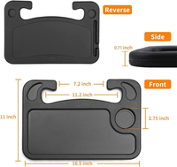 Plateau de volant de voiture multifonctionnel portable sur mesure pour manger avec porte-gobelets