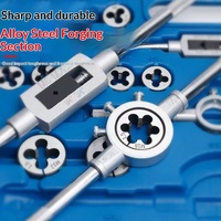 Kit de taraudage et de filetage manuel 110 pièces en acier au carbone haute dureté, comprenant tarauds et filières, pour la réparation de filetages, Chine