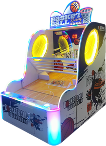 เครื่องเล่นบาสเก็ตบอลแบบ LED พร้อมไฟ ใช้เหรียญหยอด เครื่องเล่นกีฬาในร่ม เครื่องเล่นเกมบาสเก็ตบอลในสวนสนุก - Product Image 2