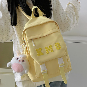 <b>Backpack</b> For Girls 15 Inches Letter Design <b>School</b> Education Large Capacity Soft Handle Interior Zipper Pocket - Product Image 2