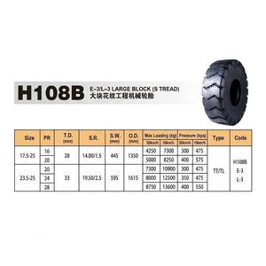 Neumático OTR Reforzado Nuevo y Sólido 23.5-25 H108B E-3/L-3 para Trabajo Pesado y Topadoras - Product Image 3