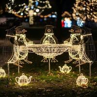Grande décoration interactive de lanternes pour parc d'attractions, pour Noël, utilisation intérieure/extérieure, spectacle de lumière pour parc à thème