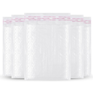 Custom Matte White 2 Mil Thickness Poly Bubble Envelope <strong>Bag</strong> Padded Mailers Wrap for Clothing Premium Bubble Package Wrap - Product Image 1