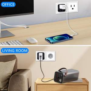 Адаптер для розеток (Великобритания-США), адаптер для розеток (ЕС-США), для Великобритании, Австралии, Индии, Китая, Японии, Азии, Италии, Бразилии, адаптер для розеток (ЕС-США), <span class=keywords><strong>2</strong></span> штуки в упаковке - Product Image 5