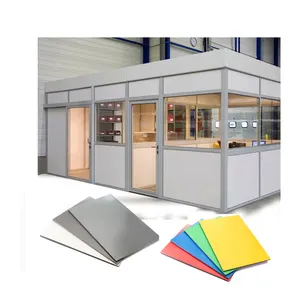 4mm PVDF ACP Exterior Indoor Alucobond Container Houses Rooms Prefabricated Wall Cladding Facades Aluminum Composite Panel