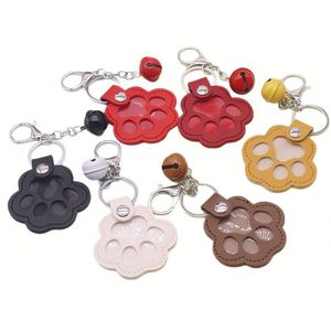 Novedad: Llavero de PU con cordón, diseño de gato, para guardar objetos, con bolsa para retenir pelo, adorno colgante - Product Image 1
