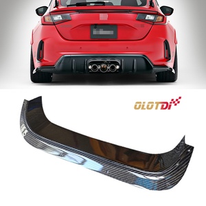 VRS Style Dry Carbon Fiber Rear Diffuser Trim Panel Spoiler <b>Splitter</b> for Honda Civic 11th FL5 Type R 2022-2023 - Product Image 2